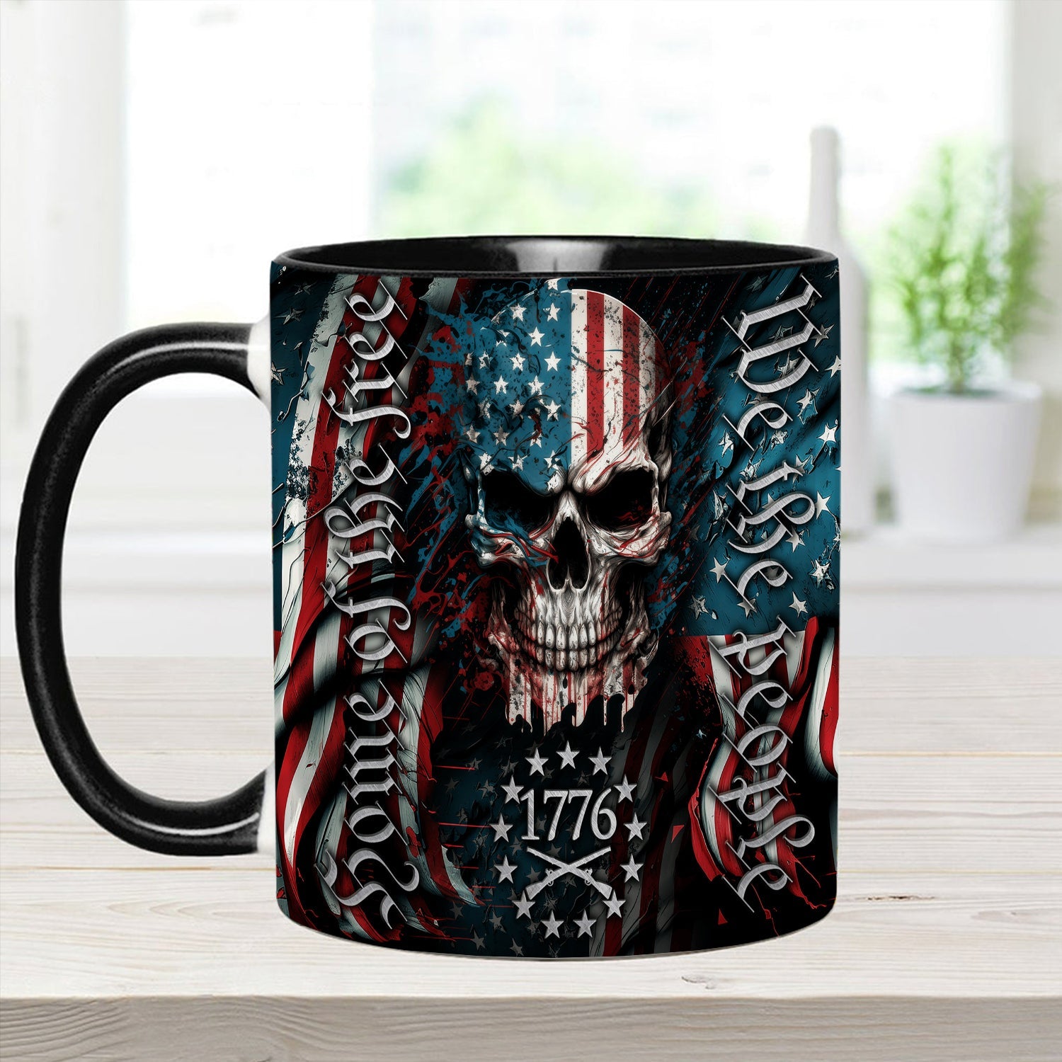 We Are People - Patriotic Skull Accent Mug