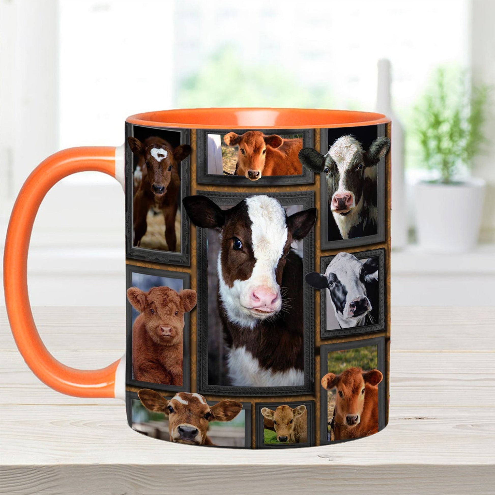 Adorable Cow Collage Accent Mug