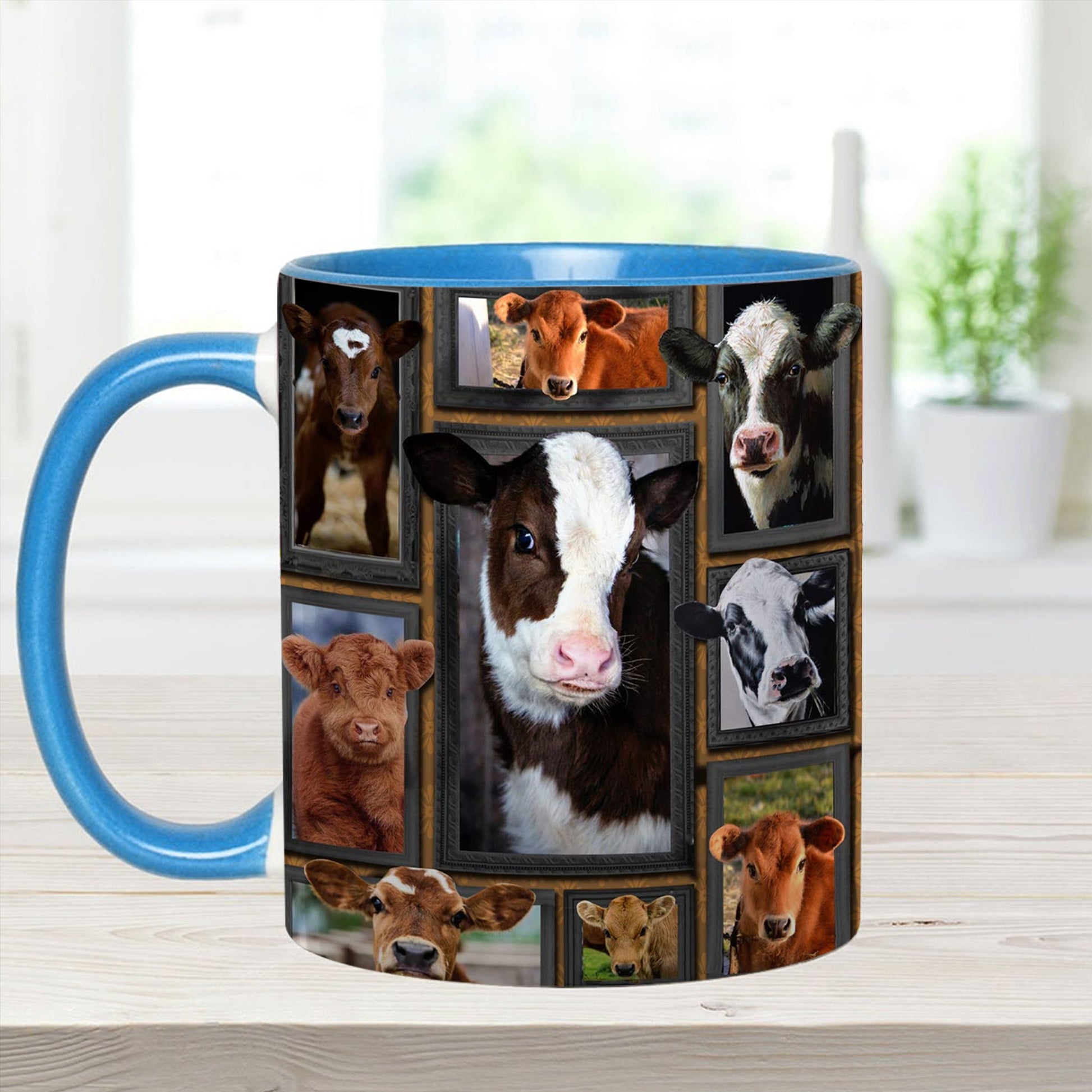Adorable Cow Collage Accent Mug
