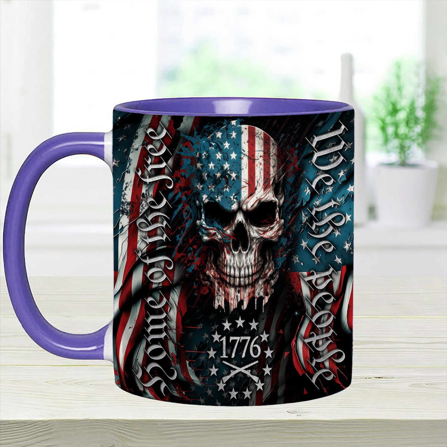 We Are People - Patriotic Skull Accent Mug