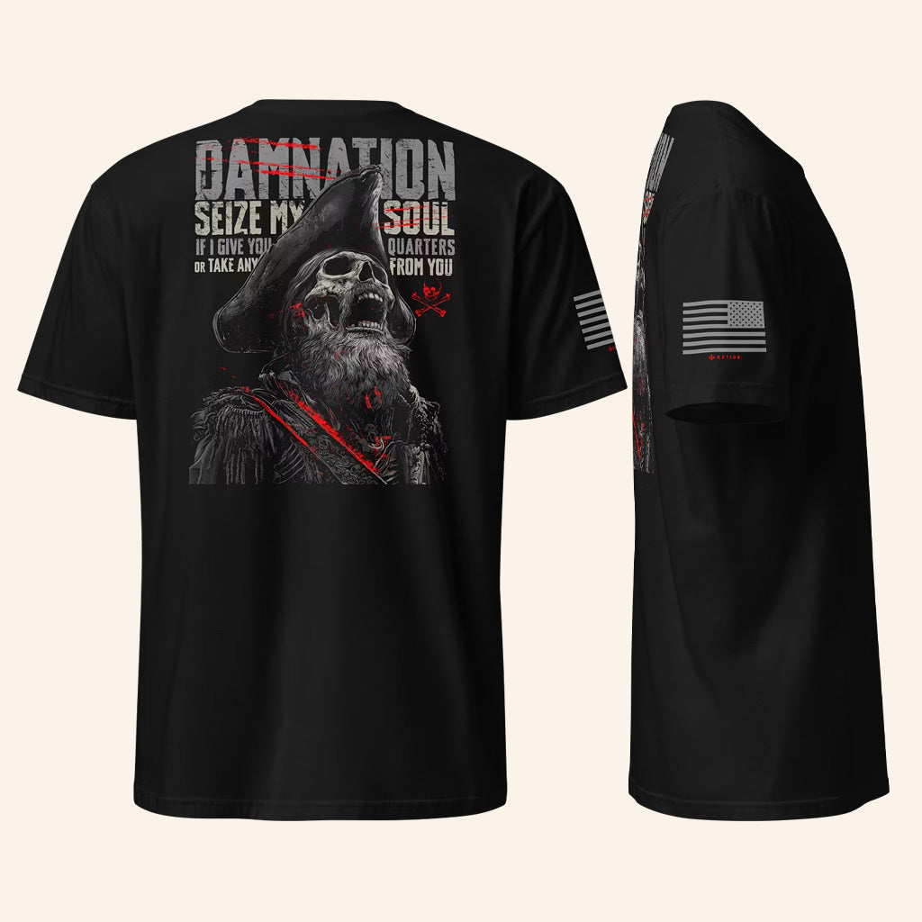 1 Nation Design Merch Damnation T-Shirt American Flag Shirt Gifts For Dad - Lily Birch Market