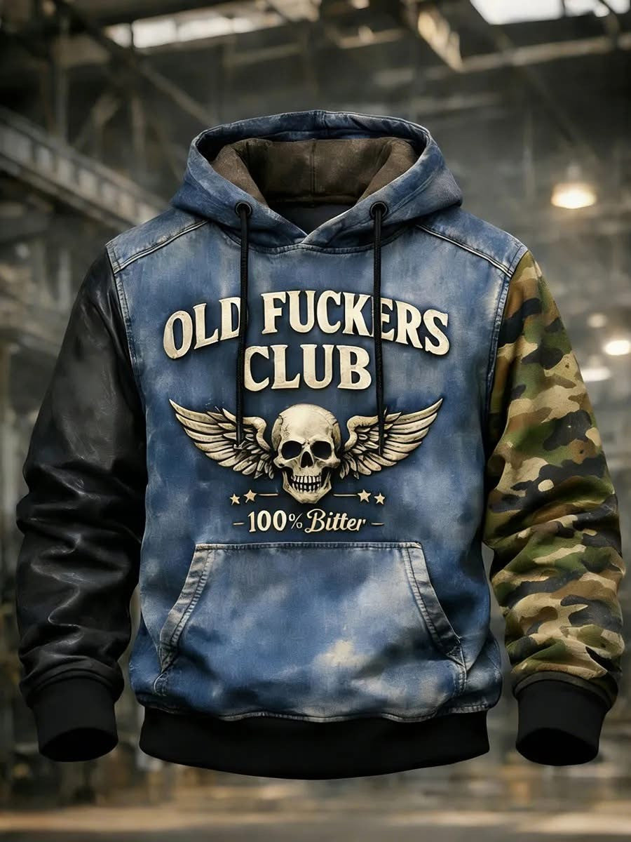 100 Percent Bitter Old Fuckers Club Hoodie Funny Saying Hooded Sweatshirt Gifts For Men - Lilybirchmarket