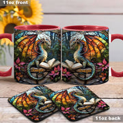 Stained Glass Dragon - Personalized Dragon Accent Mug
