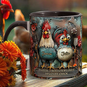 This Old Rooster Loves His Cute Chick - Personalized Chicken Accent Mug