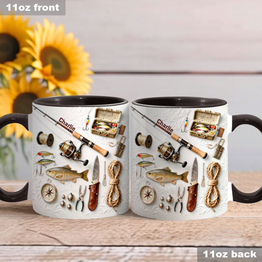 Love Fishing - Personalized Fishing Accent Mug