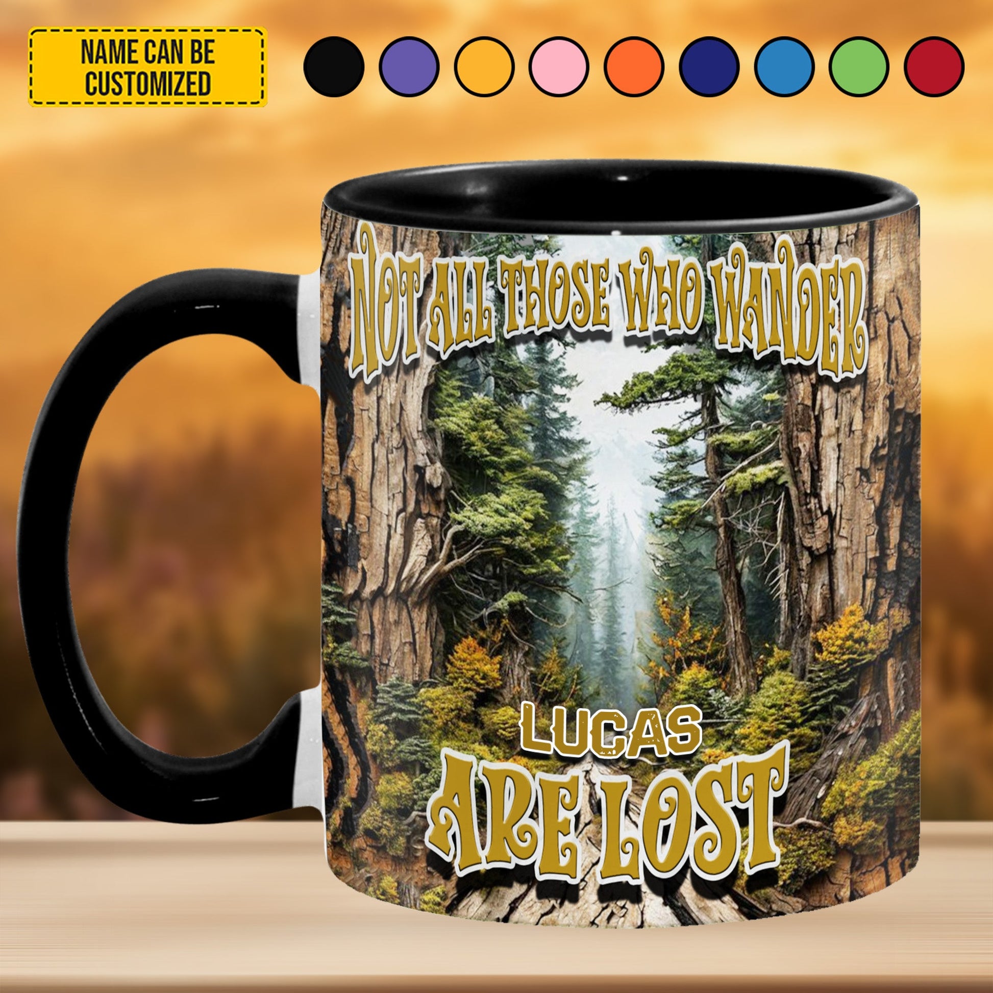 Not All Those Who Wander Are Lost - Personalized Camping Accent Mug