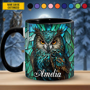 Mysterious Owl - Personalized Owl Accent Mug
