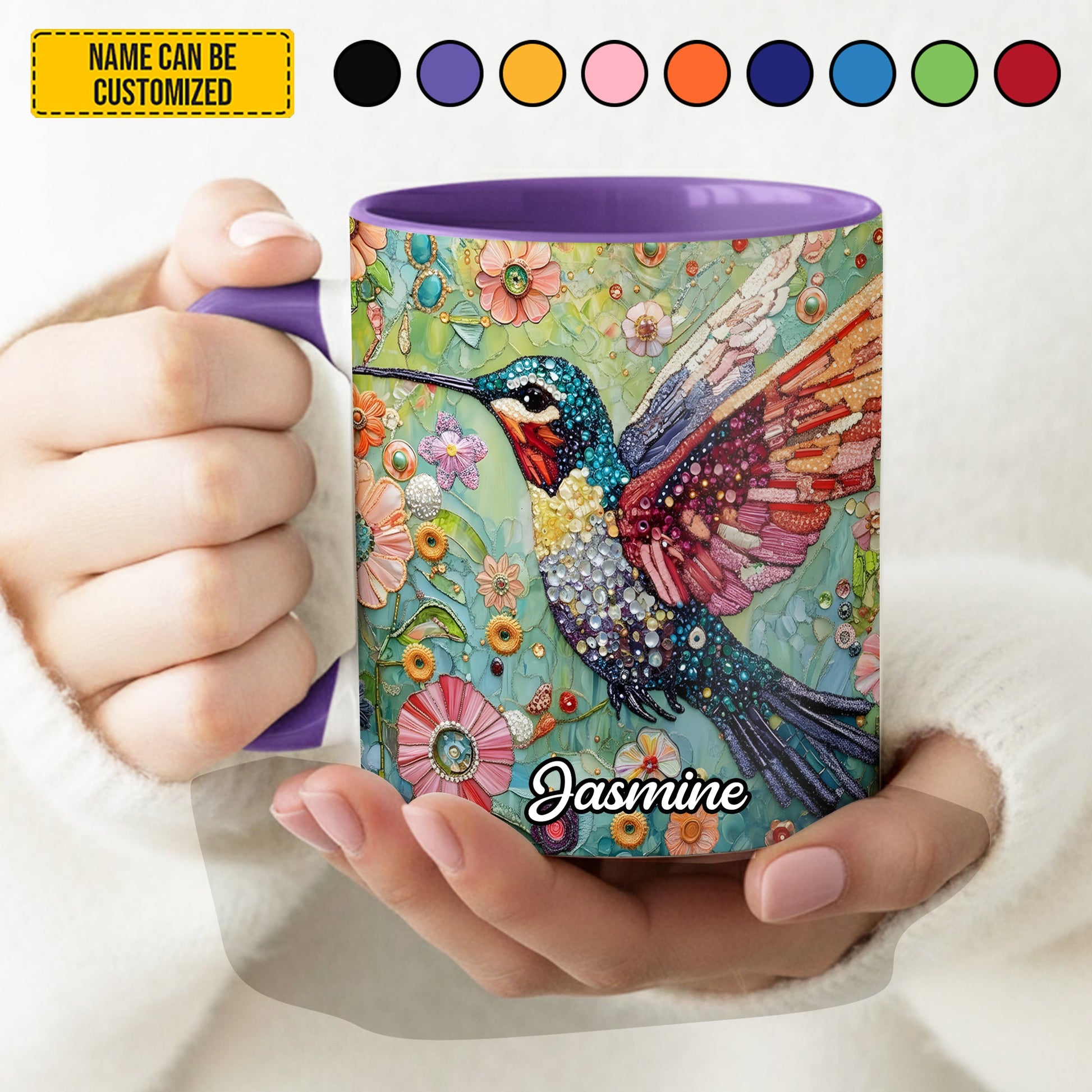 Hummingbird Lover - Personalized Hummingbird Accent Mug