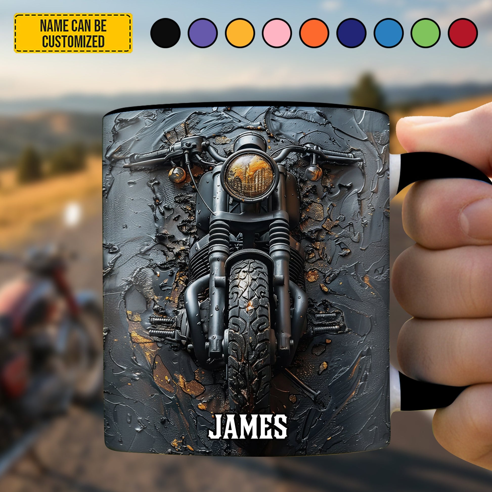 Vintage Bike - Personalized Biker Accent Mug