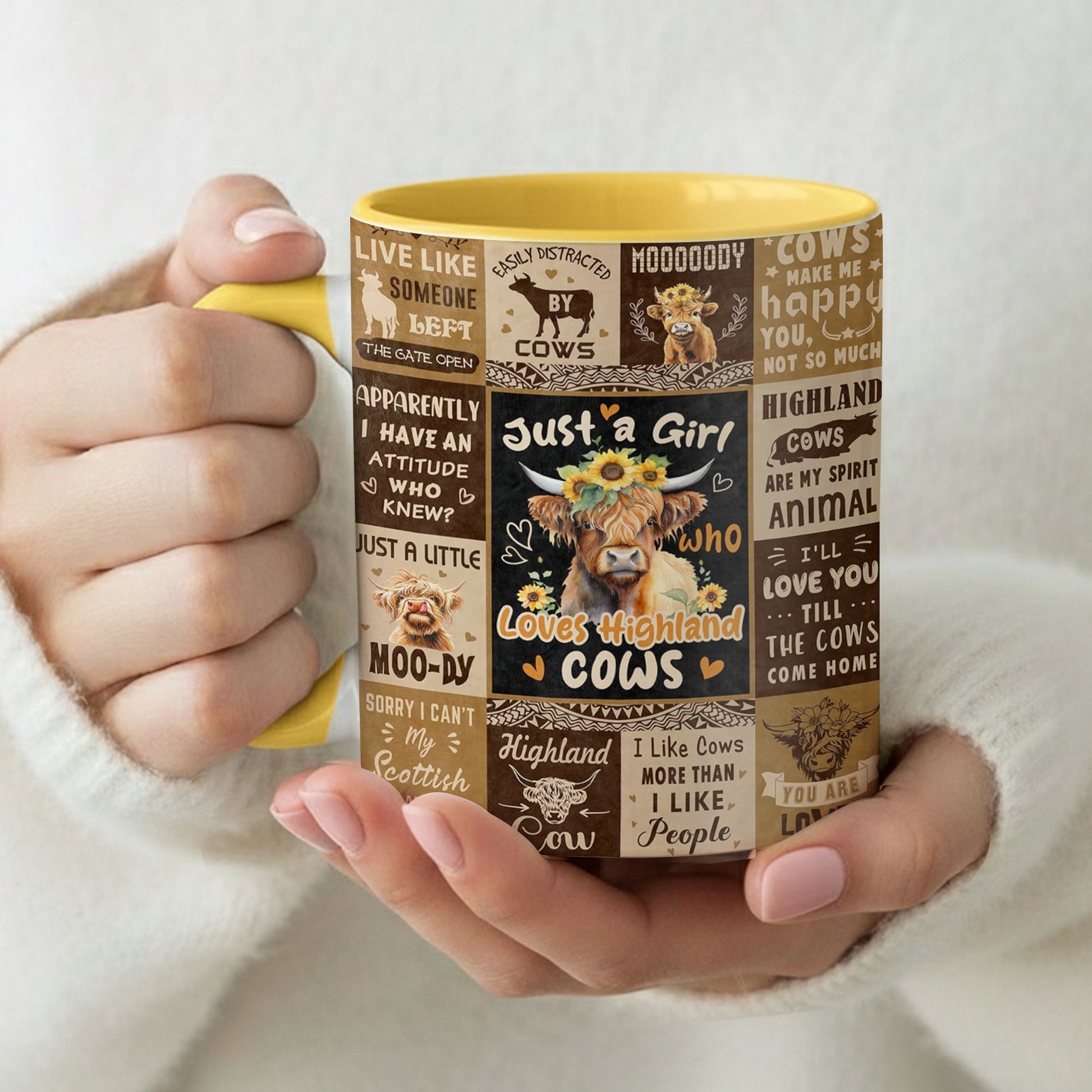 Love Cows - Adorable Cow Collage Accent Mug