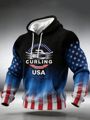 USA Curling Winter Sports Hoodie Game Day Apparel Teams USA Hoodie Gifts For Curling Fans