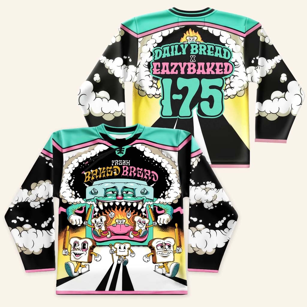 Daily Bread Merch Fresh Baked Bread Hockey Jersey Daily Bread x EAZYBAKED Jersey Friends Gifts