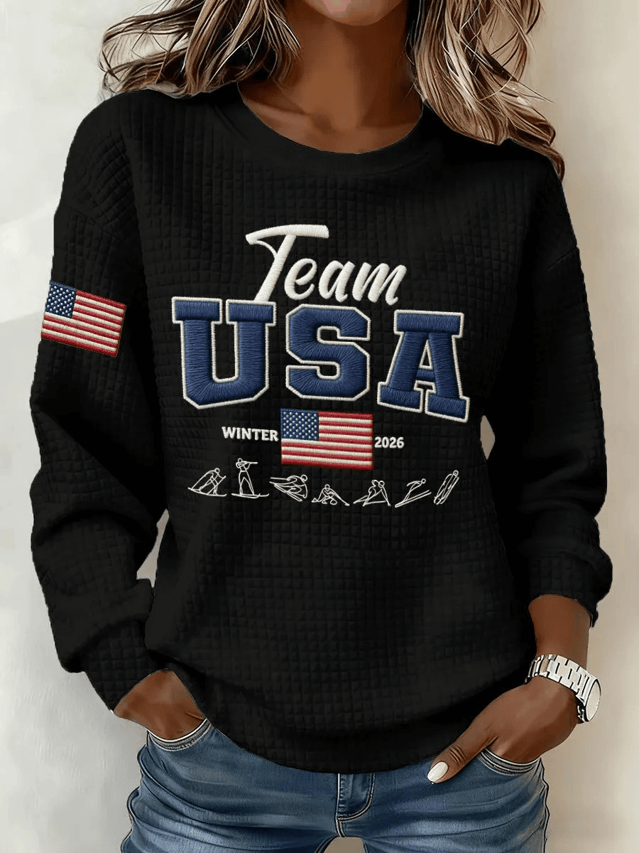 Team USA Milano Cortina Winter Olympics 2026 Sweatshirt USA Milano Cortina 2026 Apparel - MadebyMun
