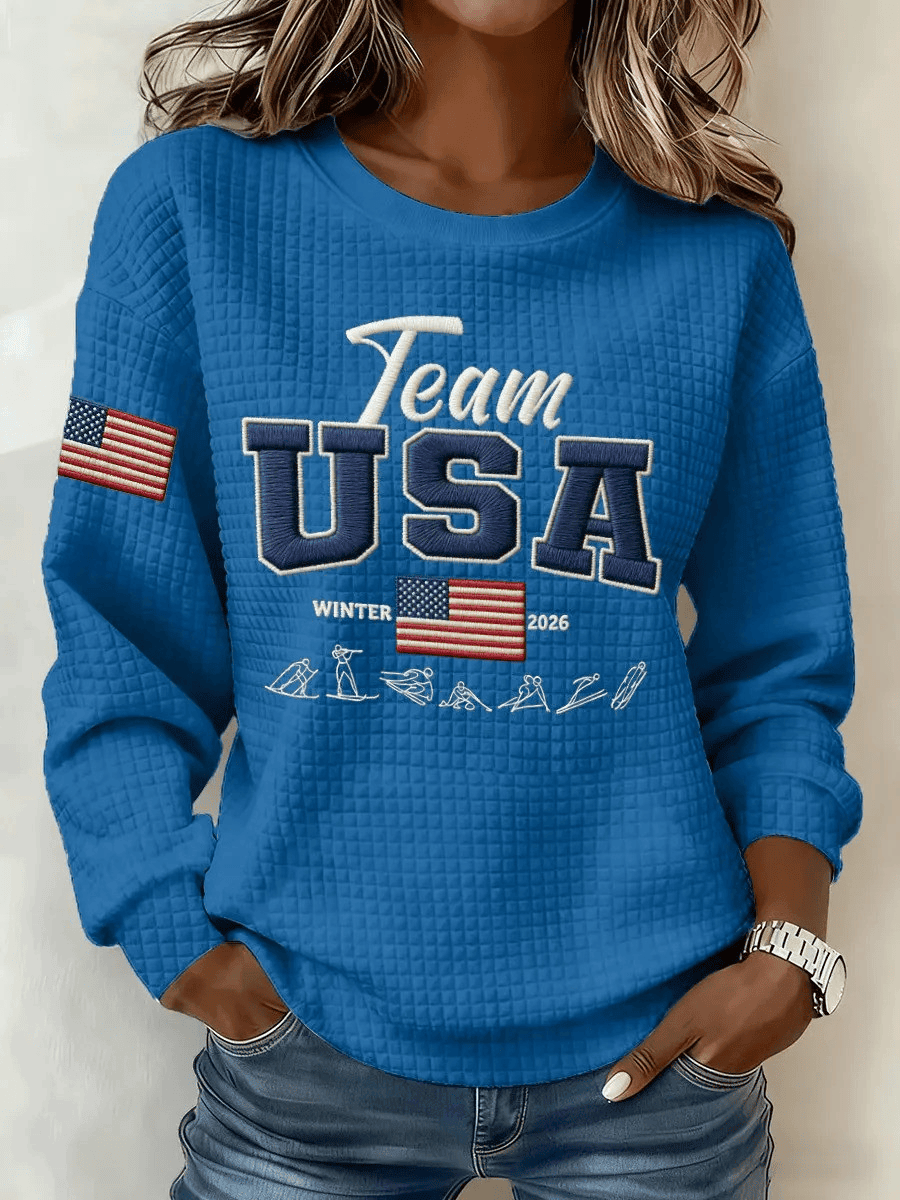 Team USA Milano Cortina Winter Olympics 2026 Sweatshirt USA Milano Cortina 2026 Apparel - MadebyMun