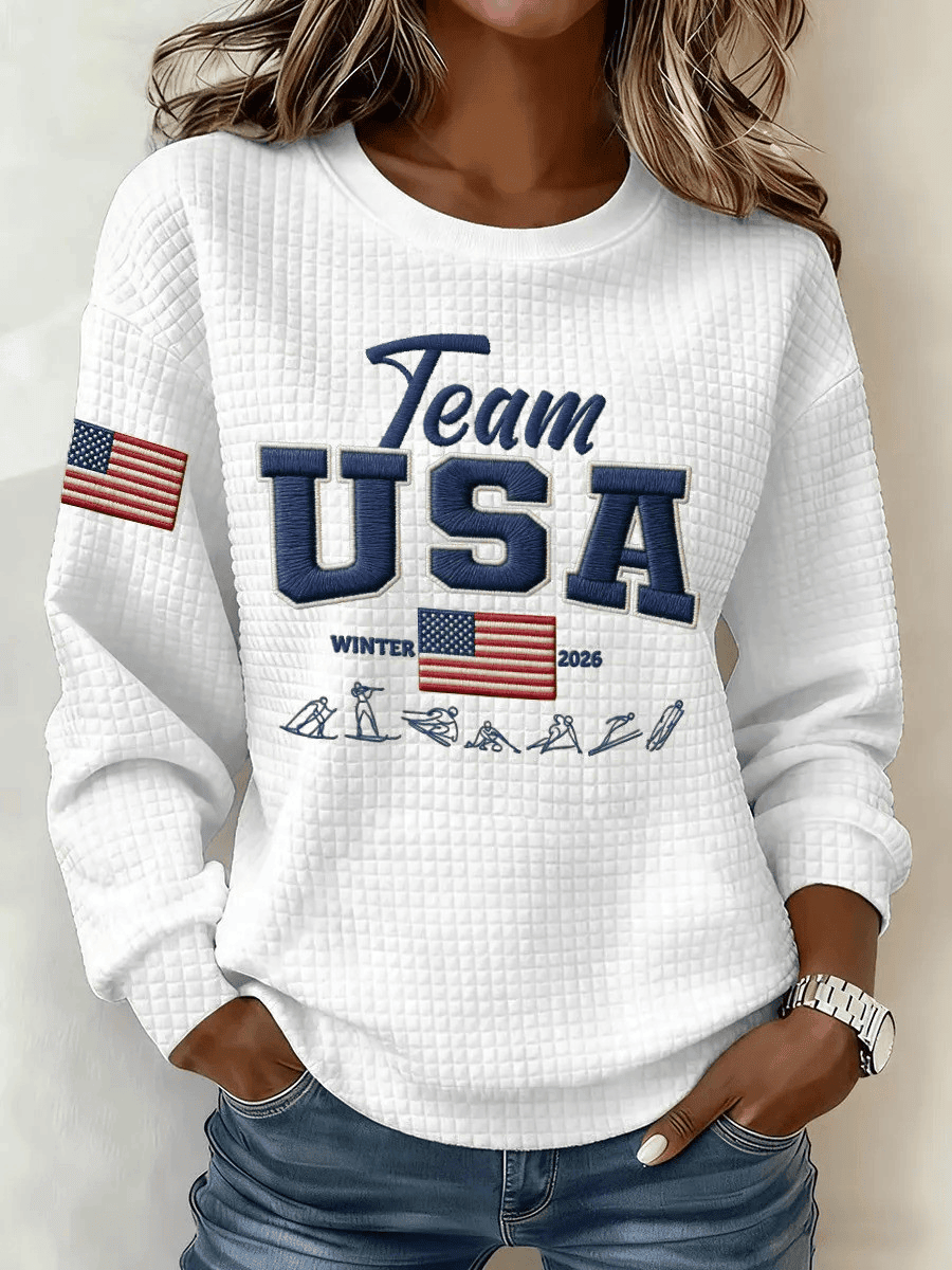 Team USA Milano Cortina Winter Olympics 2026 Sweatshirt USA Milano Cortina 2026 Apparel - MadebyMun
