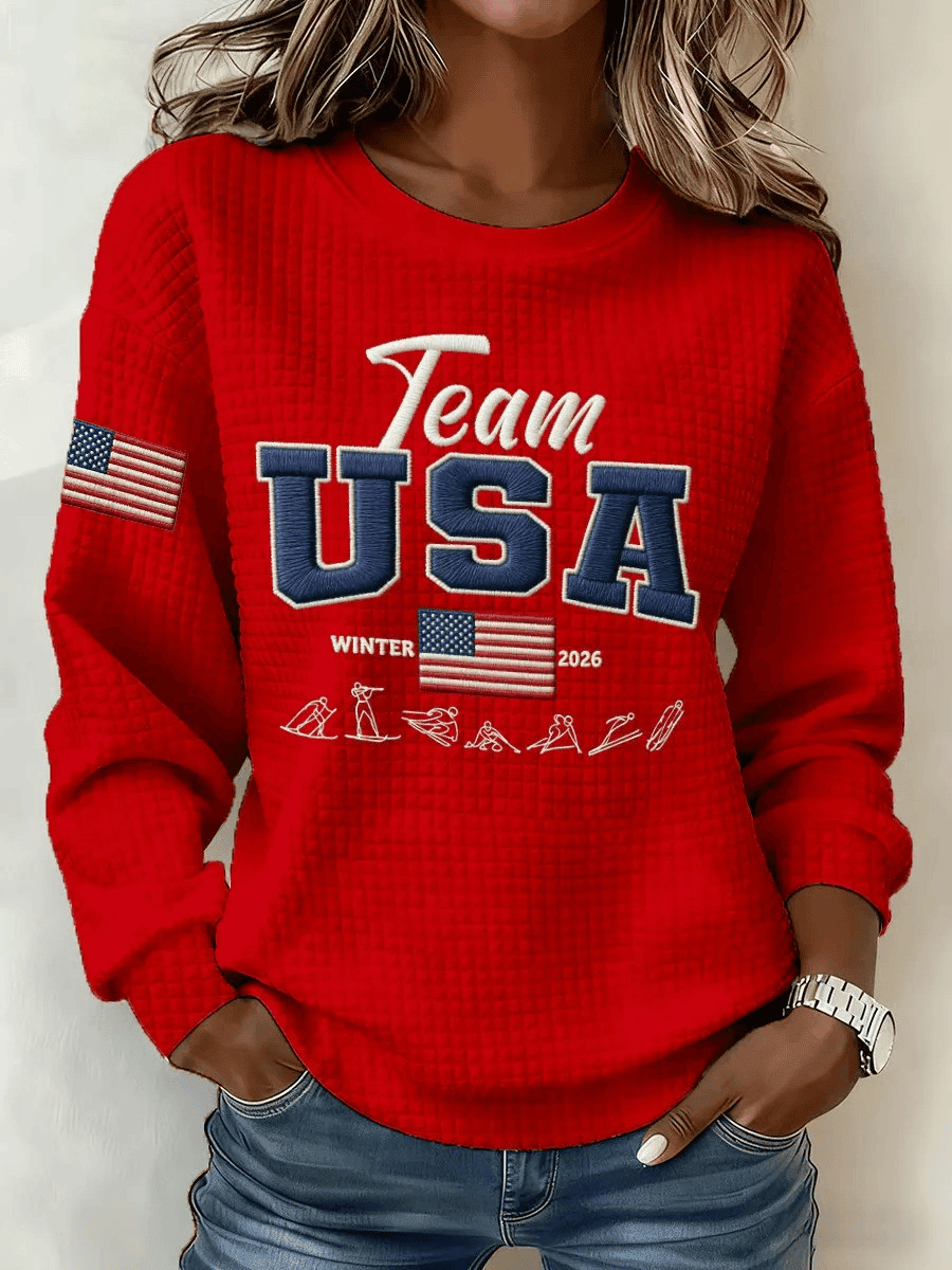 Team USA Milano Cortina Winter Olympics 2026 Sweatshirt USA Milano Cortina 2026 Apparel - MadebyMun
