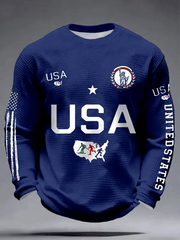 Team USA Milano Cortina 2026 Winter Olympics Long Sleeve Shirt USA Winter Sports 2026 Shirt Navy - MadebyMun