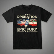 Operation Epic Fury T-Shirt Trump Tactical Military Jet Epic Fury USA Israel Iran Clothing