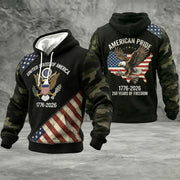 1776 2026 250th Anniversary American Pride Camo Hoodie 250 Years Of Freedom Best Patriotic Gift - Lilybirchmarket