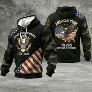 1776 2026 250th Anniversary USA Camo Hoodie American Pride 250 Years Of Freedom Patriotic Gift - Lilybirchmarket
