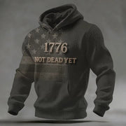 1776 Not Dead Yet Veteran Hoodie Men's Patriotic Honor 250 Years Of Freedom USA Anniversary - Lilybirchmarket