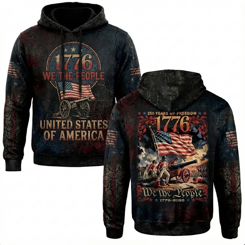 1776 We The People USA Patriot Hoodie American Flag Fan Gear Best Gift For Independence Day - Lilybirchmarket