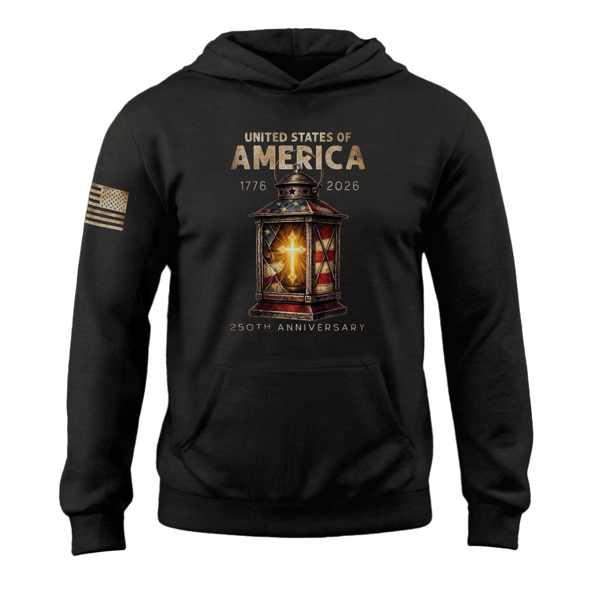 250 Years Christian Faith Hoodie 1776 2026 USA Patriotic Freedom Best Gift - Lilybirchmarket