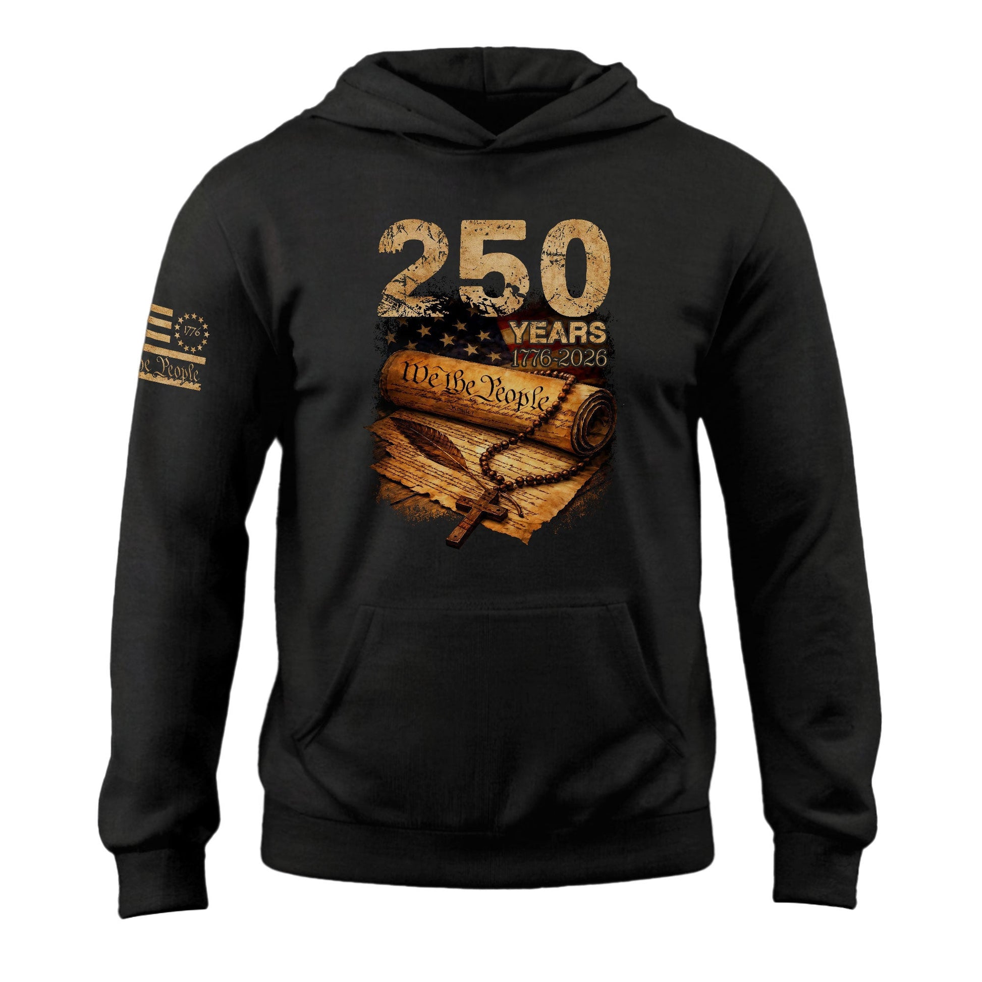 250 Years Independence Heritage Hoodie 1776 2026 Christian Pride USA Apparel Gift - Lilybirchmarket