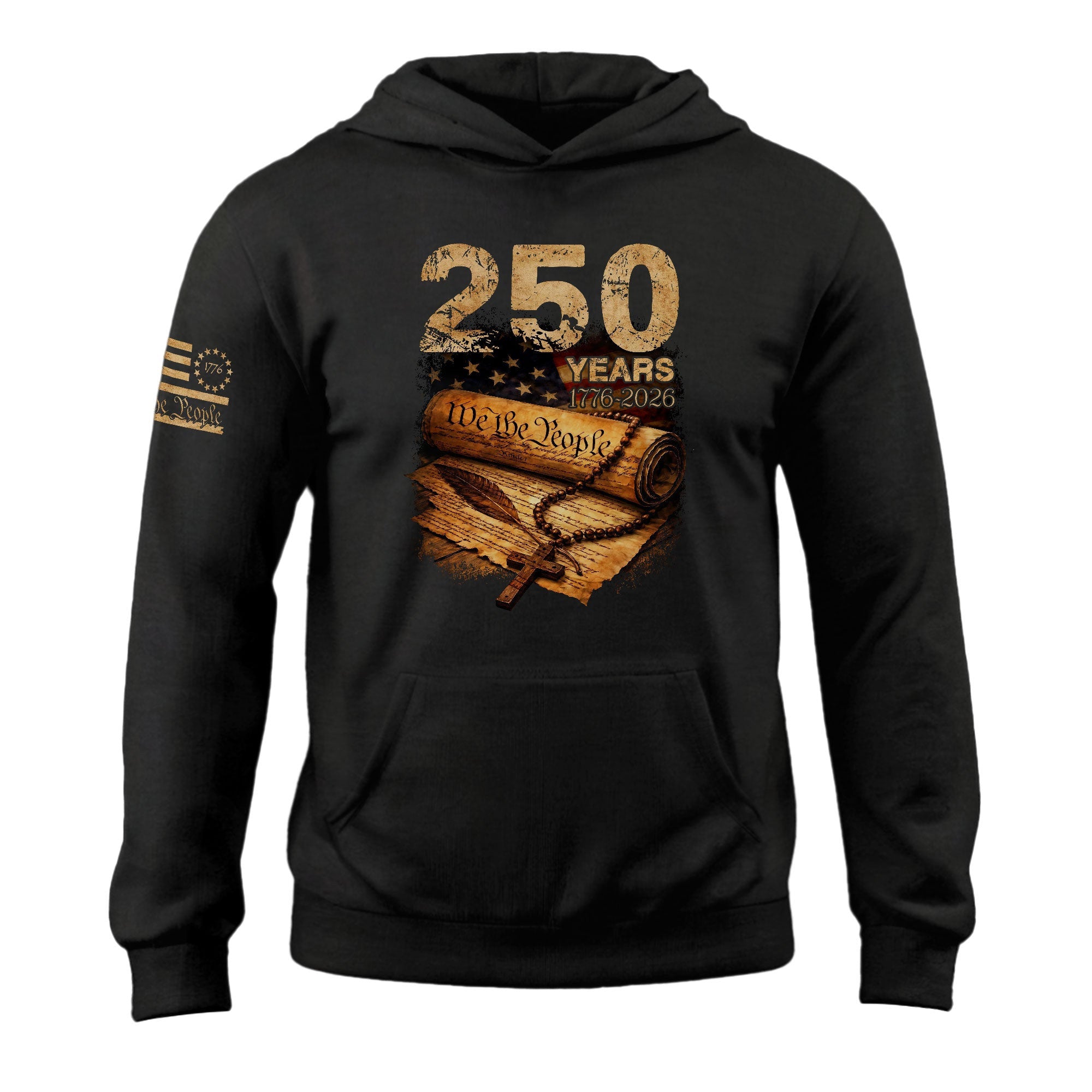 250 Years Independence Heritage Hoodie 1776 2026 Christian Pride USA Apparel Gift - Lilybirchmarket