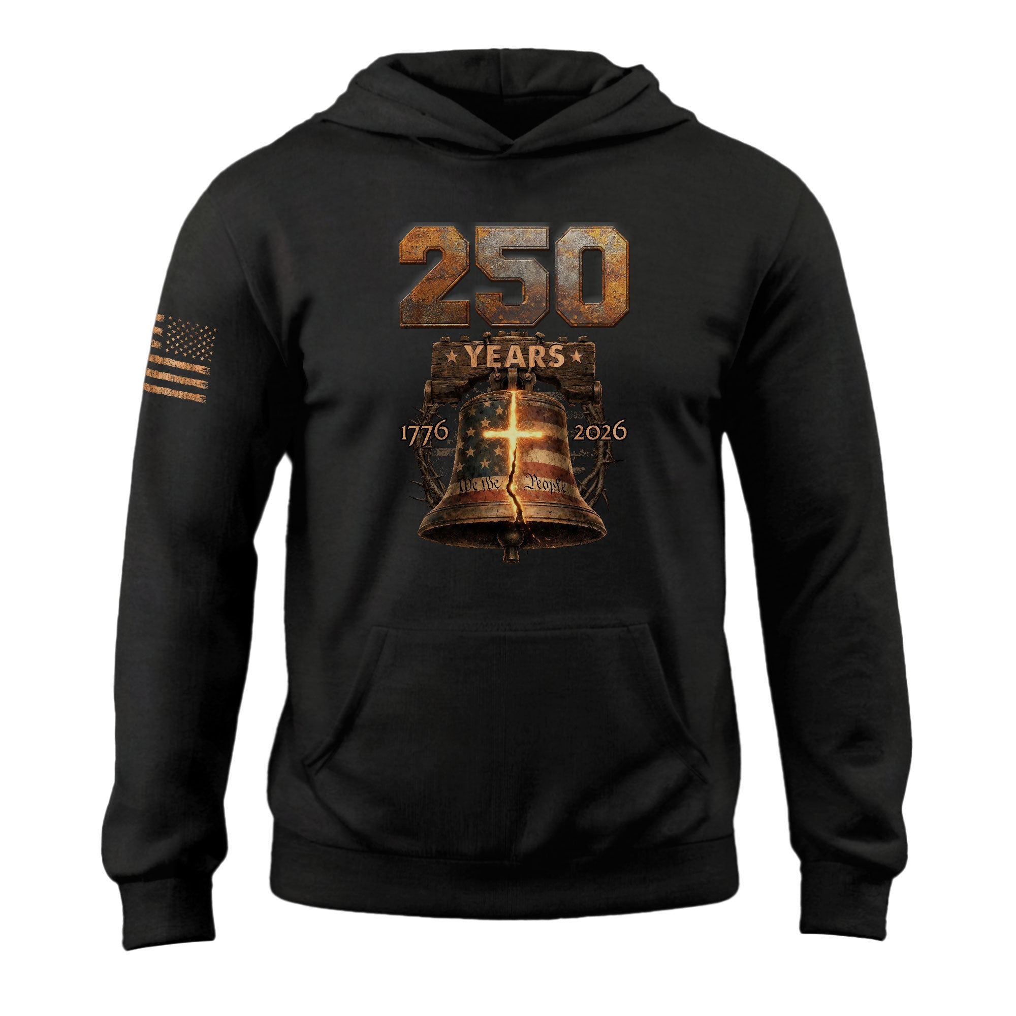 250 Years Semiquincentennial Faith Hoodie 1776 2026 Christian USA Patriotic Gift - Lilybirchmarket