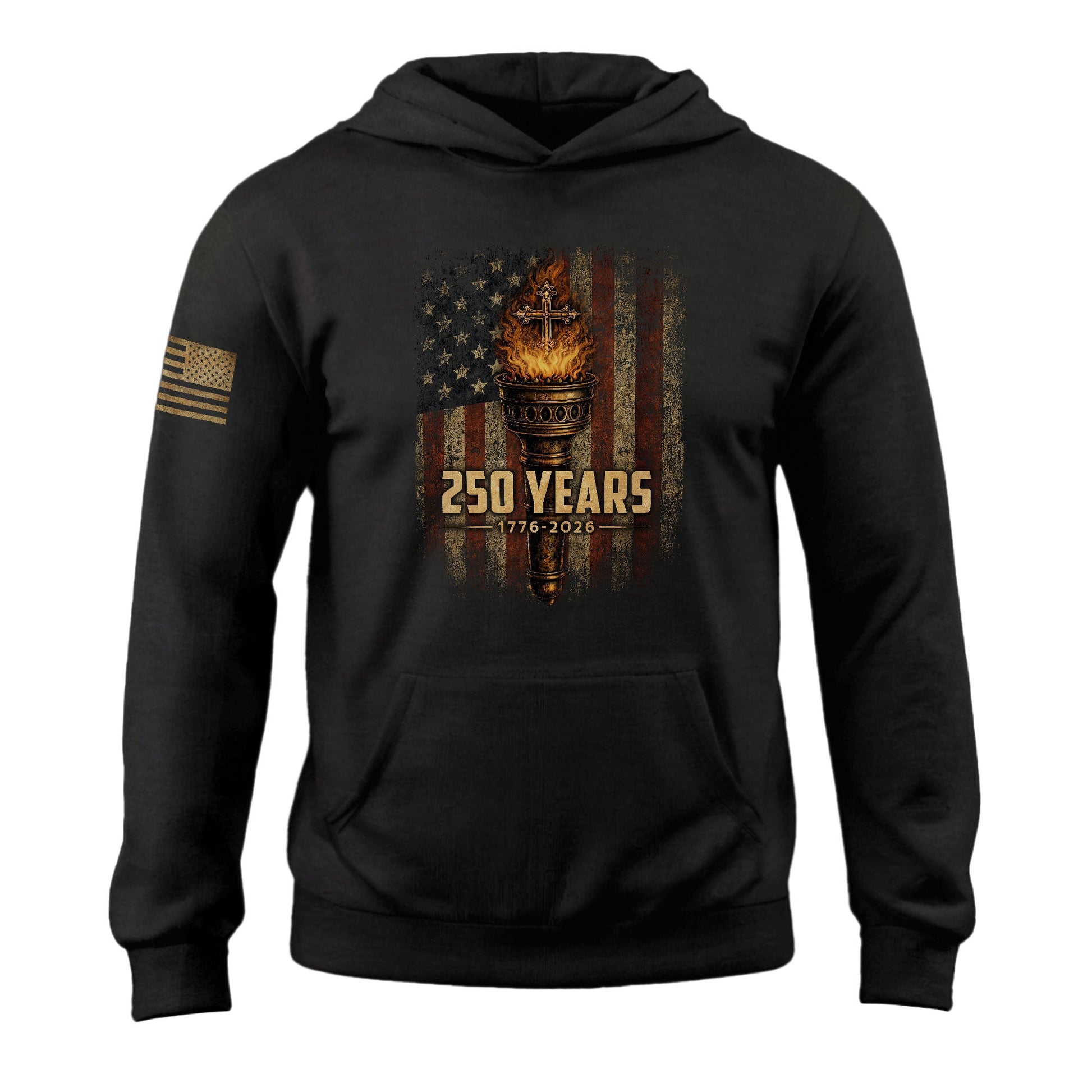 250 Years Semiquincentennial Faith Hoodie 1776 2026 USA American Patriot Best Gift - Lilybirchmarket