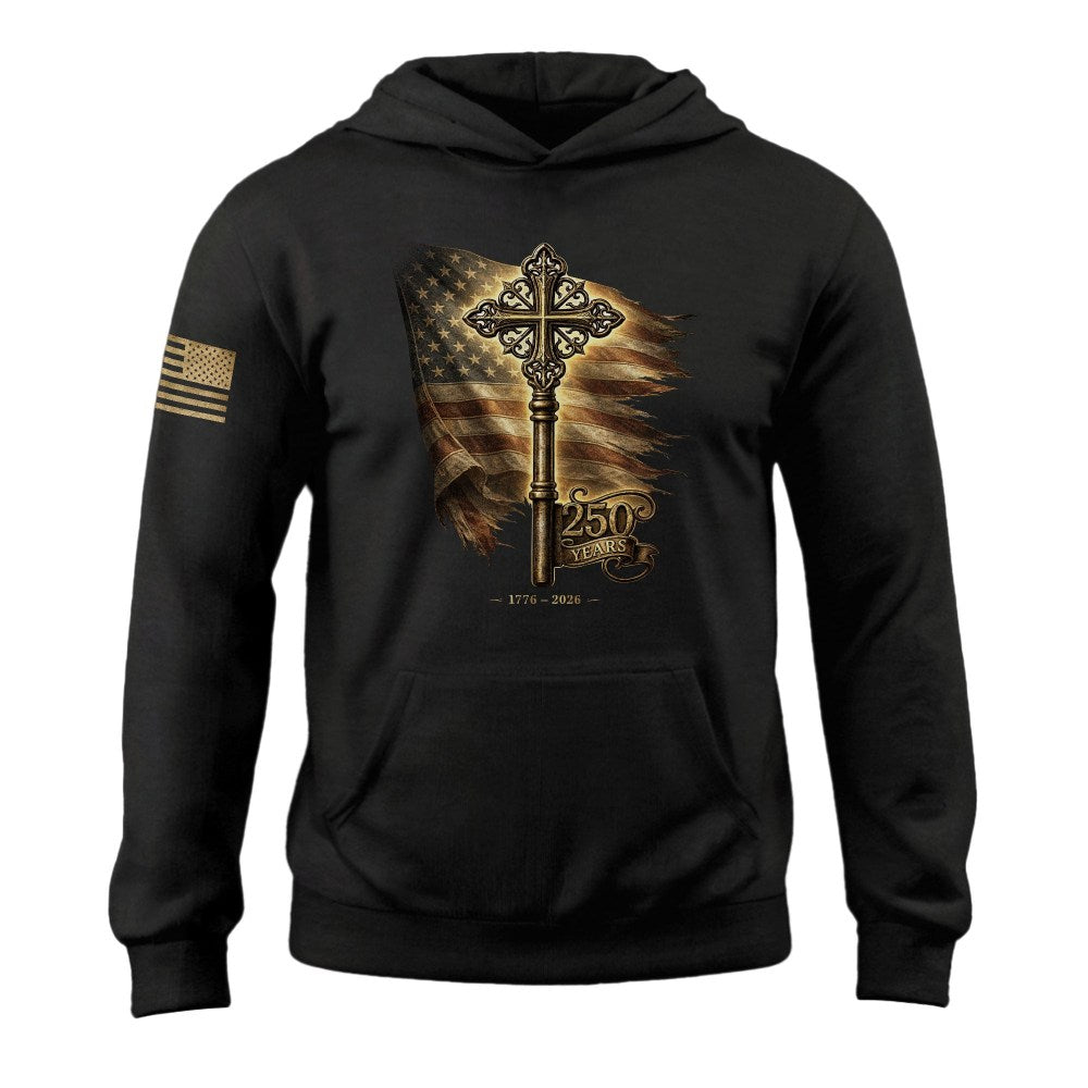 250 Years Semiquincentennial Hoodie 1776 2026 Christian USA Patriotic Faith Apparel - Lilybirchmarket