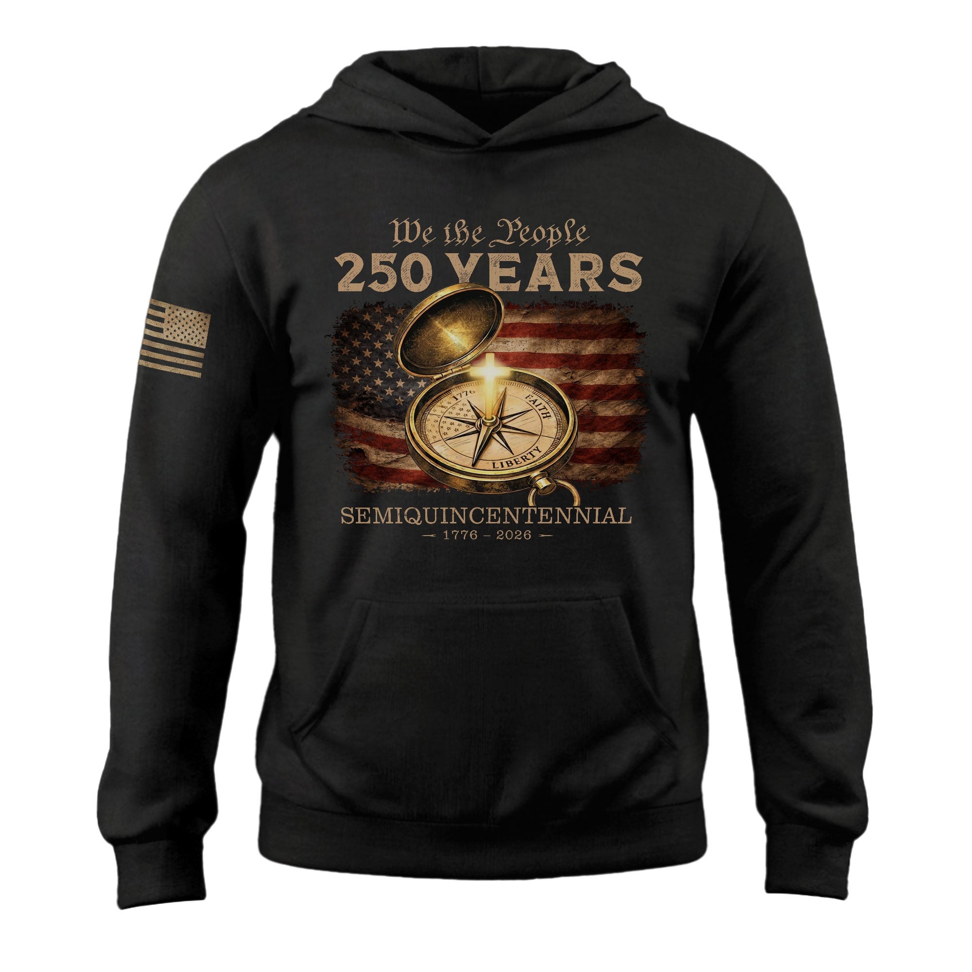 250th Anniversary Christian Faith Hoodie 1776 2026 USA American Patriotic Best Gift - Lilybirchmarket