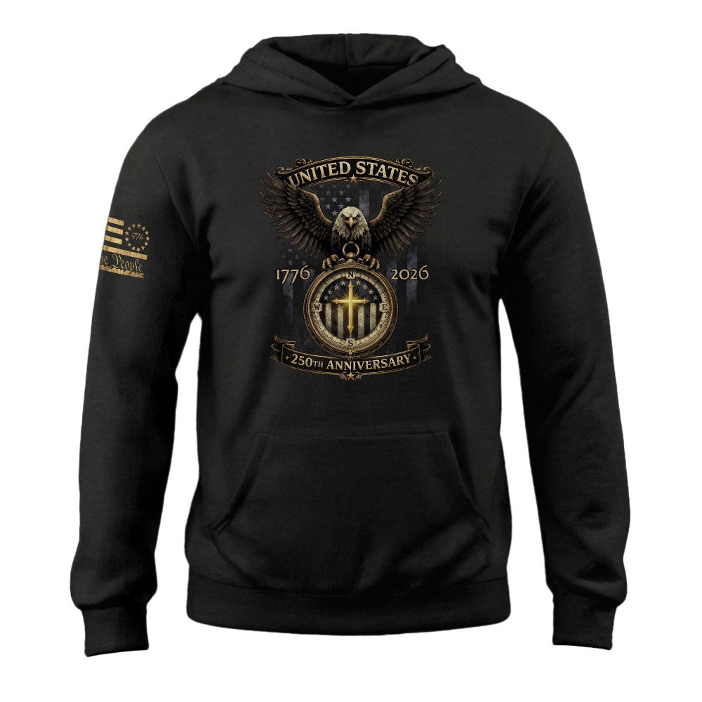 250th Anniversary Christian Freedom Hoodie 1776 2026 USA Patriotic Faith Apparel Gift - Lilybirchmarket