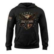 250th Anniversary Eagle Flag Hoodie 1776 2026 American Patriotic Men Best Gift - Lilybirchmarket