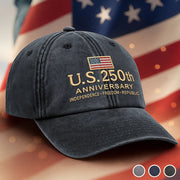 250th Anniversary The United States Hat Embroidered USA Patriotic Hat Gifts For Military - Lilybirchmarket