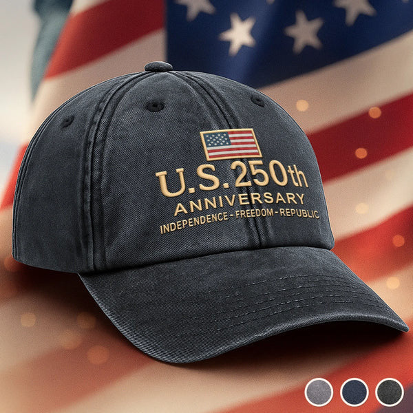 250th Anniversary The United States Hat Embroidered USA Patriotic Hat Gifts For Military - Lilybirchmarket