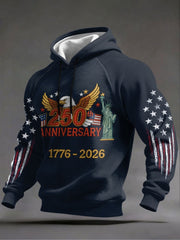250th Anniversary USA Hoodie 1776 2026 Independence Day Apparel Patriotic Gifts For Men - Lilybirchmarket