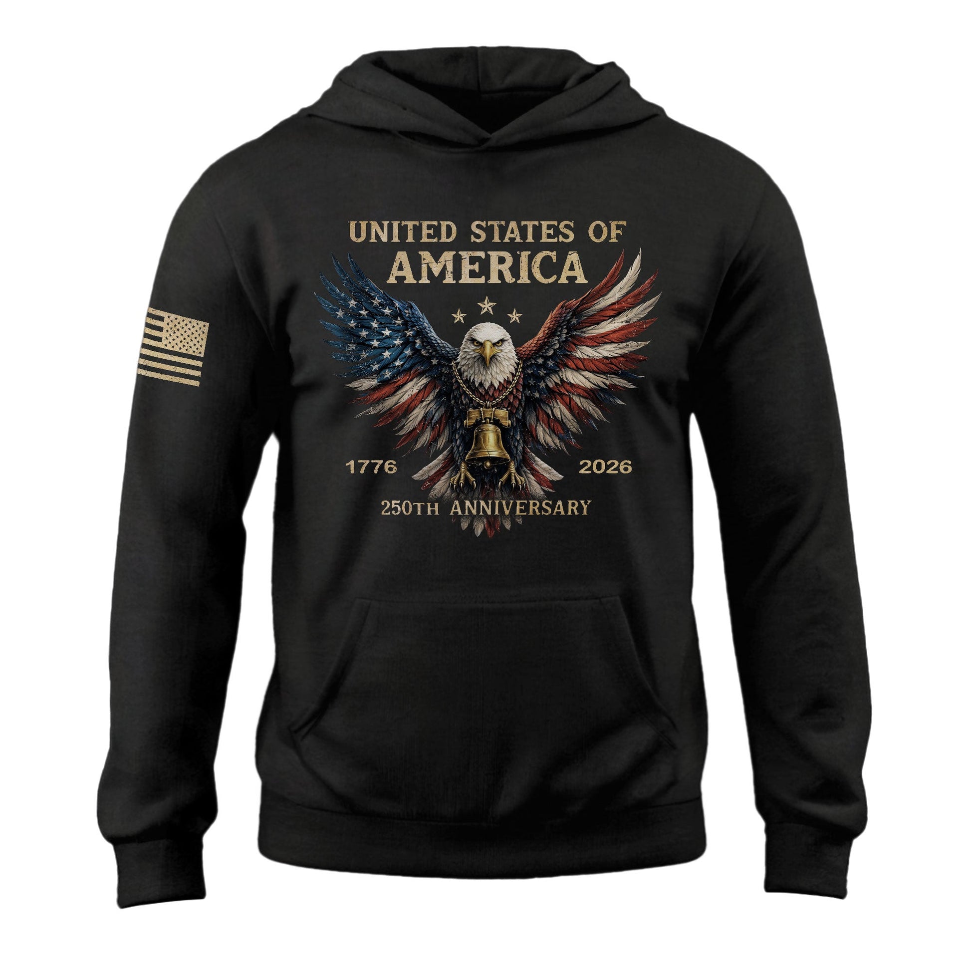 250th Anniversary USA Hoodie 1776 2026 Vintage American Heritage Freedom Apparel Gift - Lilybirchmarket