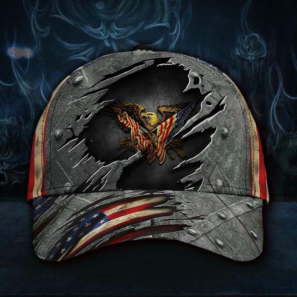 2nd Amendment Hat 3D Eagle Gun Flag 1789 U.S. Military Cap Gift For Men Father's Day Gift - Lilybirchmarket