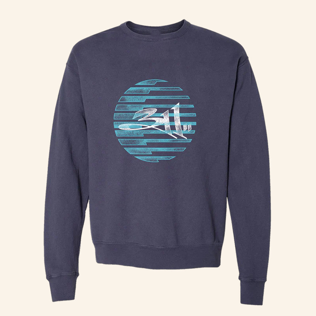 311 Merch Retro Sun Sphere Crewneck Sweatshirt Best Gifts For Rock Fans - Lilybirchmarket