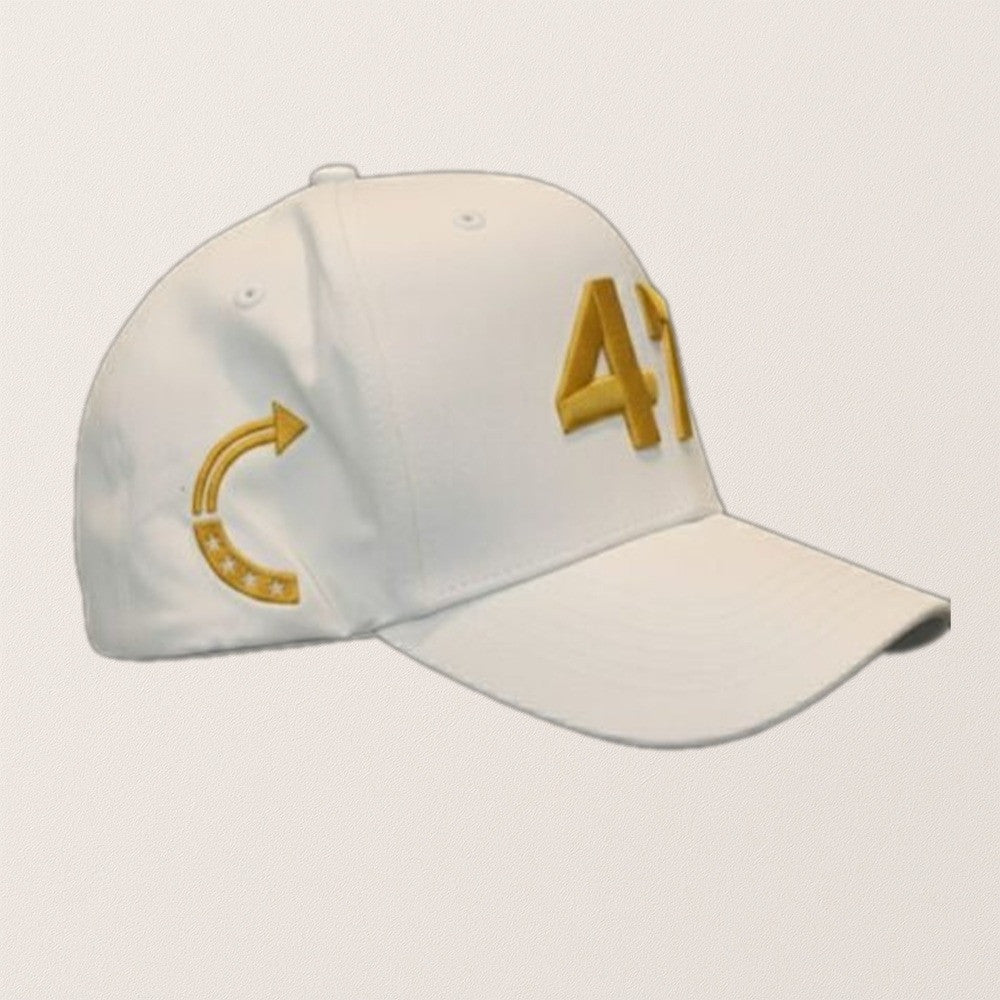 47 Hat Charlie Kirk Trump Gold Embroidered Hat Charlie Kirk Merch Patriotic Gifts For Dad - Lilybirchmarket