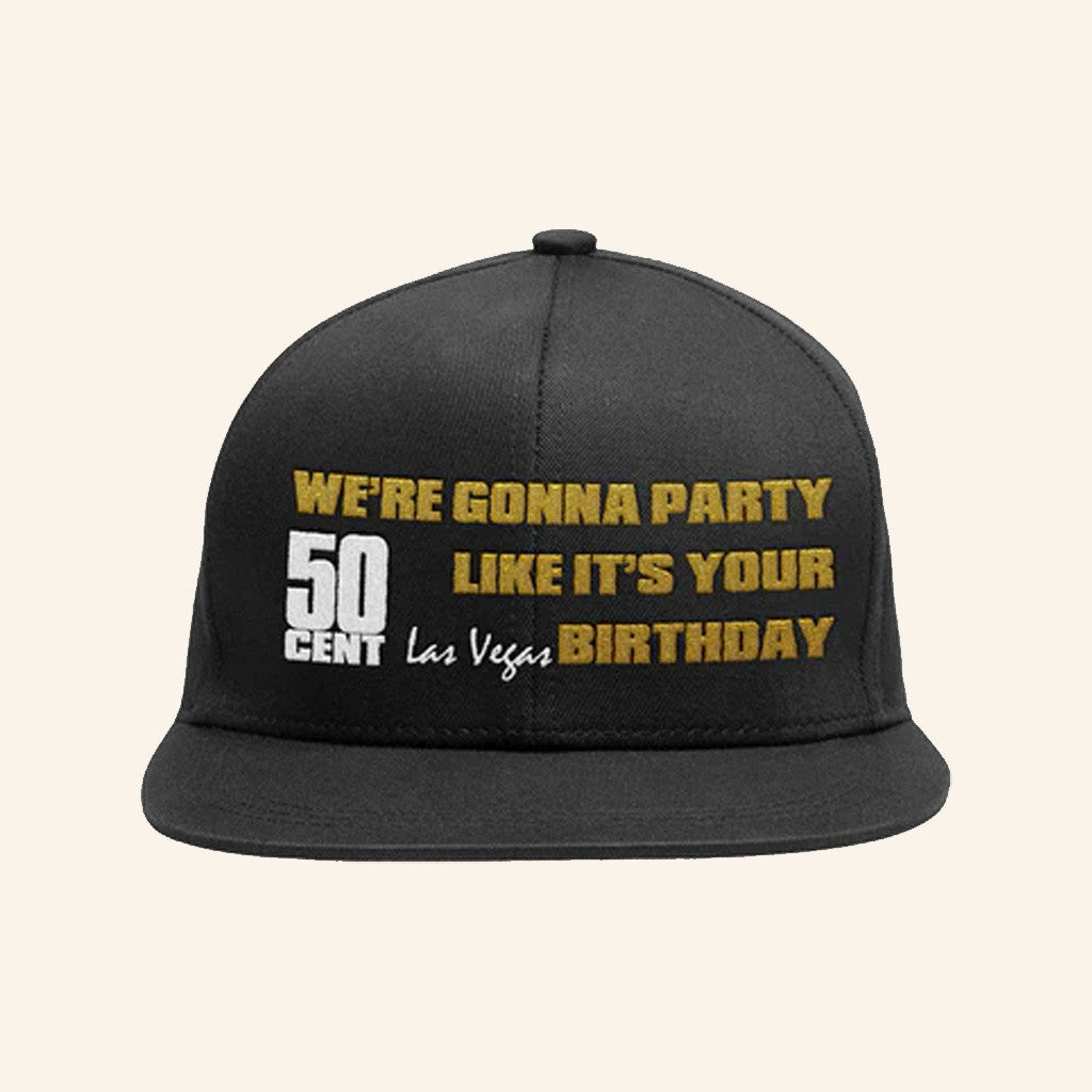 50 Cent Merch We're Gonna Party Like It's Your Birthday Snapback Hat Embroidered Gifts For Fans - Lilybirchmarket