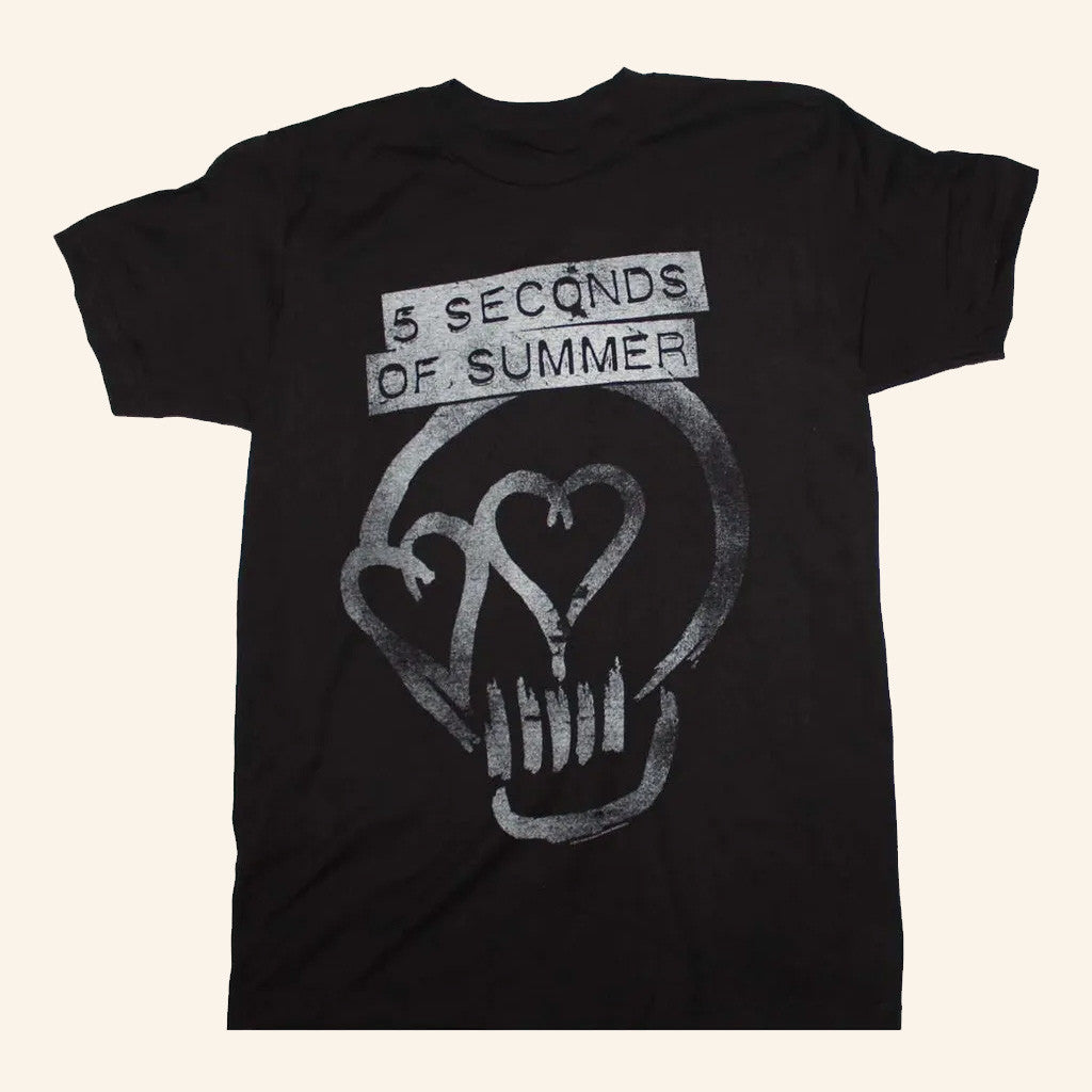 5SOS Merch 5 Seconds Of Summer Heartskull T-Shirt Cool Gifts For Music Lovers - Lily Birch Market