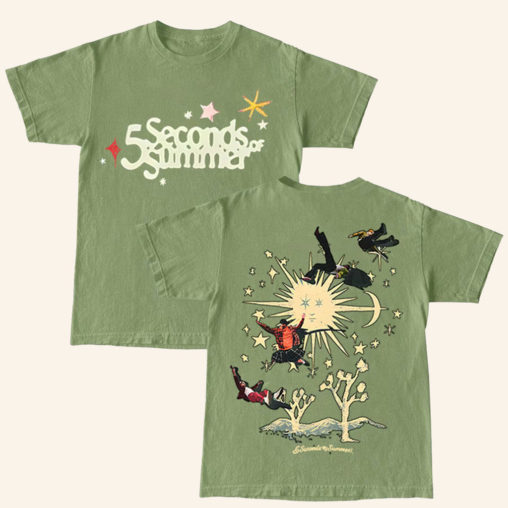 5SOS Merch Starry Night T-Shirt 5 Seconds Of Summer Merch Best Gifts For Music Lovers - Lily Birch Market
