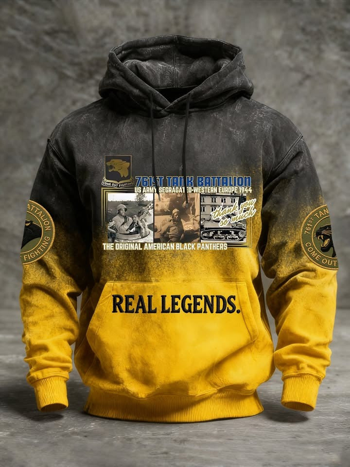 761st Tank Battalion Hoodie Real Legends Black Military Pride Apparel Gifts For Veteran - Lilybirchmarket