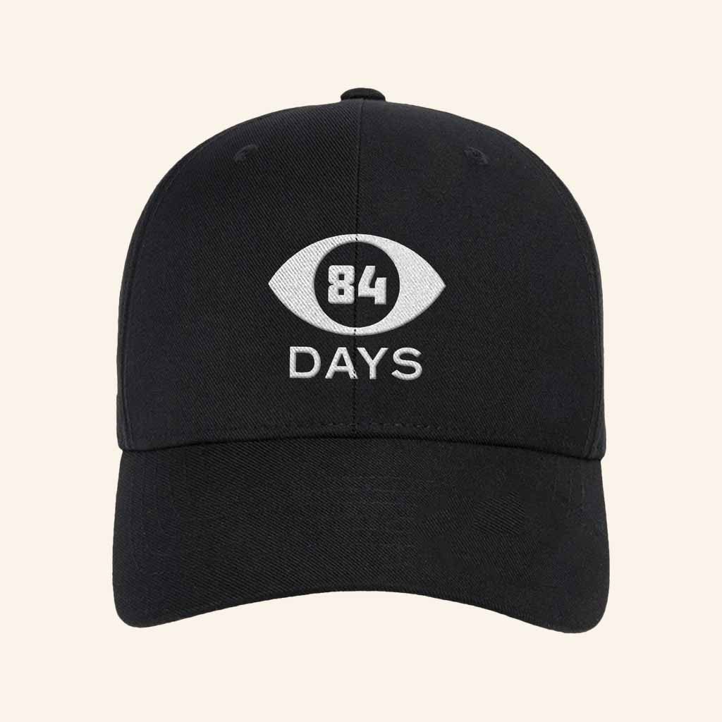 84 Days Merch Eyeball Logo Embroidered Black Hat Birthday Gift For Dad - Lilybirchmarket