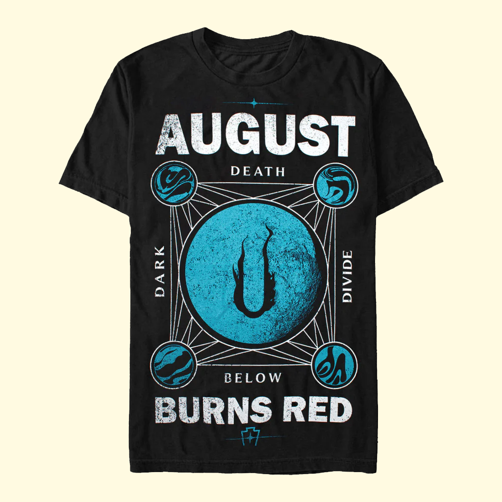 August Burns Red Death Merch Moon T-Shirt August Burns Red Apparel Best Gift For Metal Music Lovers