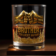 Congrats On Being My Brother Whiskey Glass Gift For Brothers