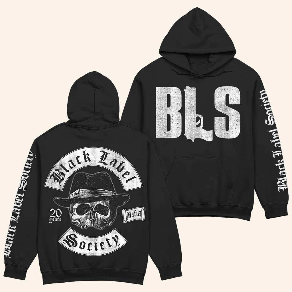 Black Label Society Merch Mafia 20 Year Anniversary BLS Hoodie Present For Husband